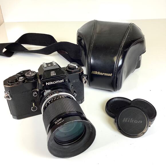 TESTED Nikon Nikomat EL 35mm SLR Film Camera w/NIKKOR 43-86mm F3.5 Lens - Picture 1 of 12